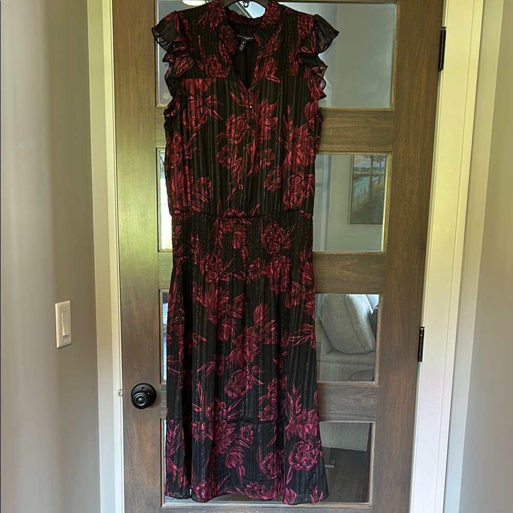 White House Black Market Dalia  Ruched Midi Dress - Picture 2 of 7